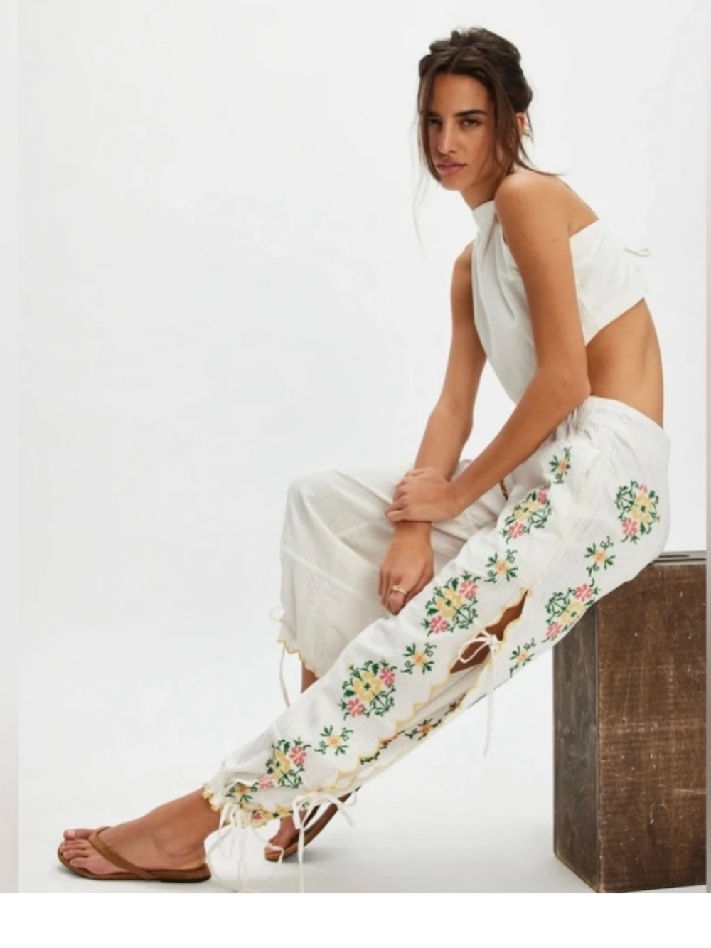 Free People Spring Breeze Tie Pants